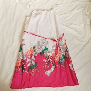 Girls Summer Beach Floral Cotton Dress
